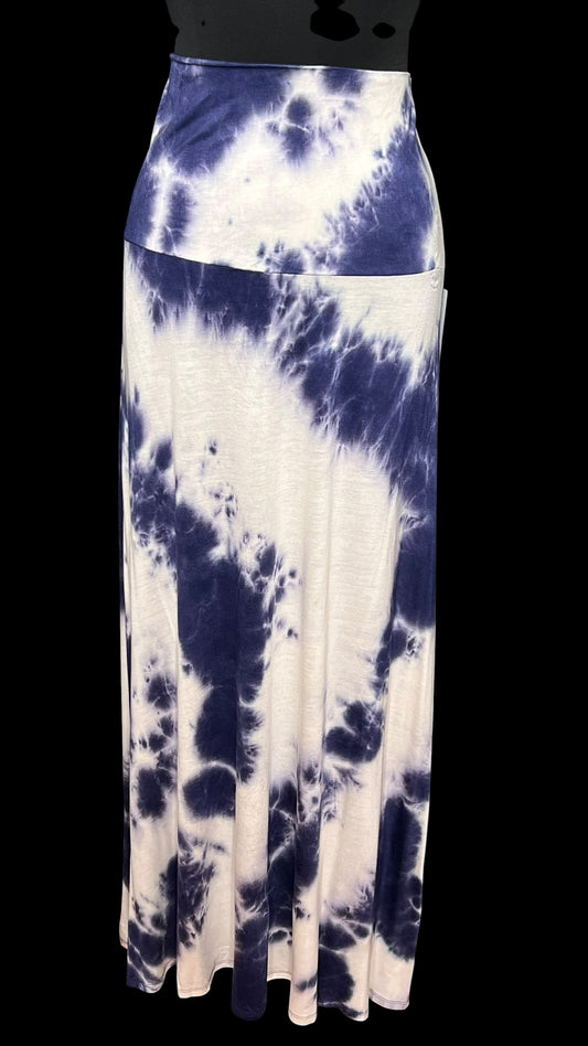 05.24 Skirts Rae Mode Blue Tie Dye Maxi Stretch (XL/1X) Tall Cvy