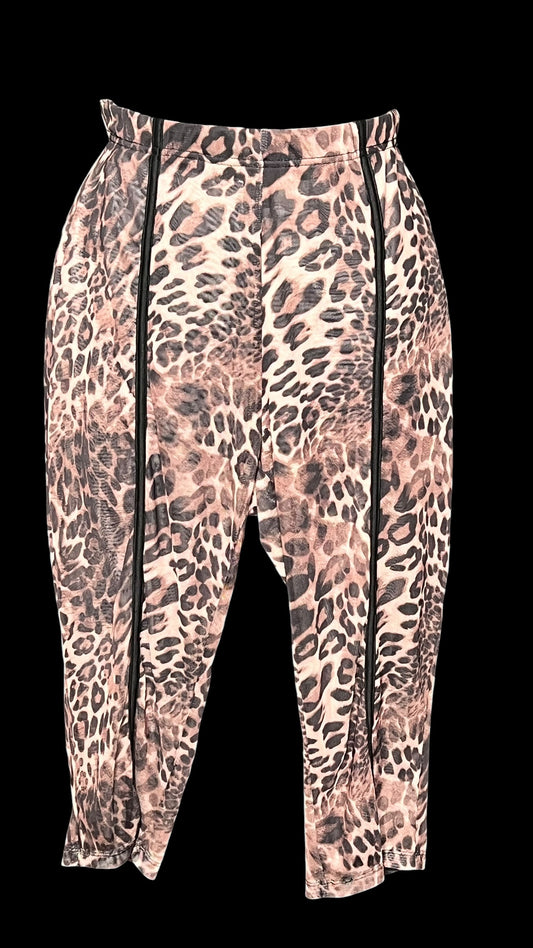 05.28 Pants Legging Shorts Sheer Leopard Print (L)