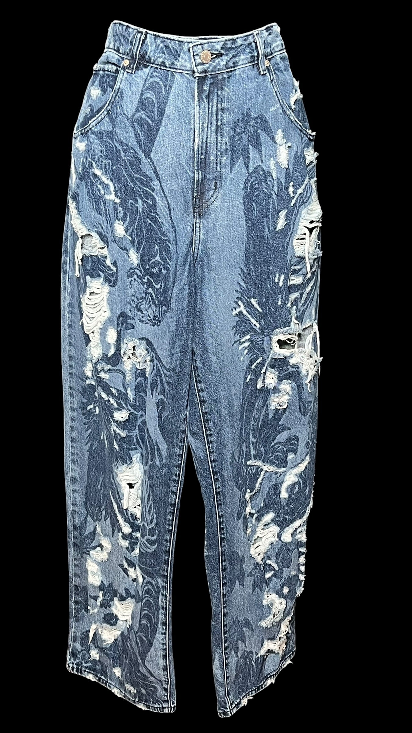 10.28 Pants UO BDG NWT Denim Distressted Tapered Baggy (32) Fits (10/12)