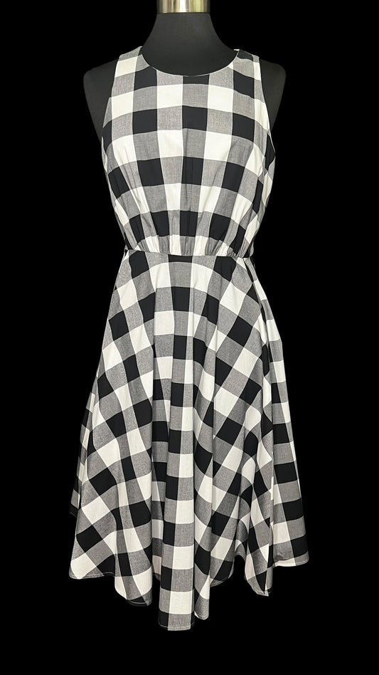 07.14 Dresses NWT L. Bryants Blk/Wht Checkered (14) Fits (10)