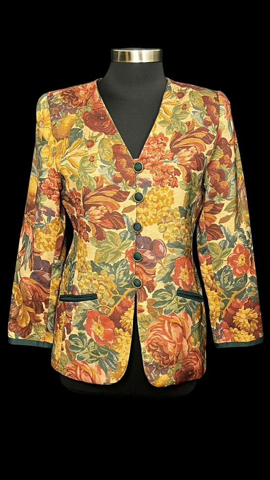 10.05 Blazers K. McNaughton Vtg Brown Floral (12P) Fits P19.5/L27