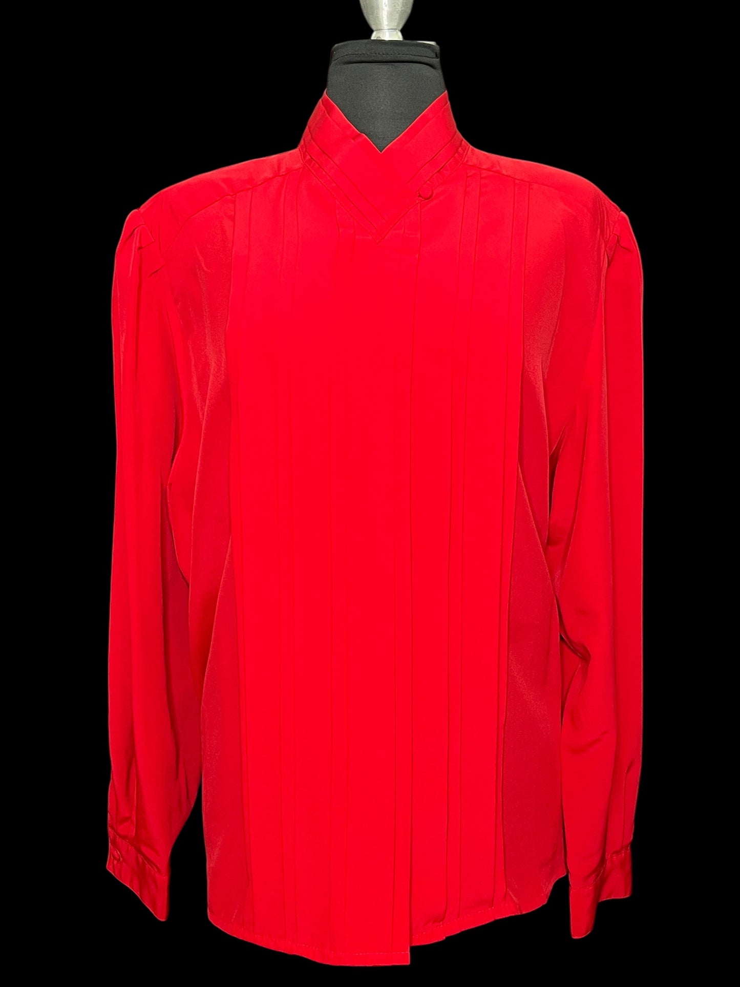 05.06 Blouses Vintage Yves St. Clair Red (24W) Fits (18-20) Cvy