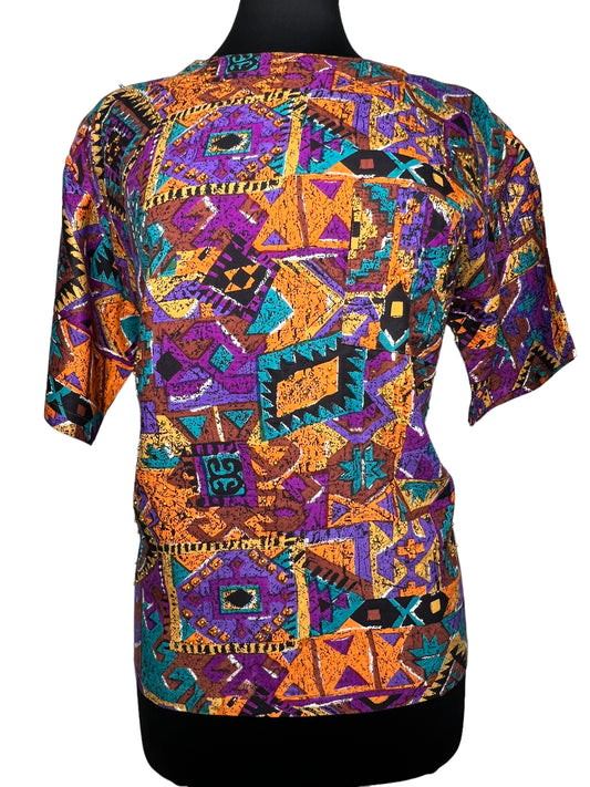 09.02 Blouses NWOT Mahudi Aztec Multi Color/Print (M)