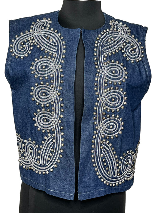 09.21 Vests Double D Ranchwear Studded Denim (M)