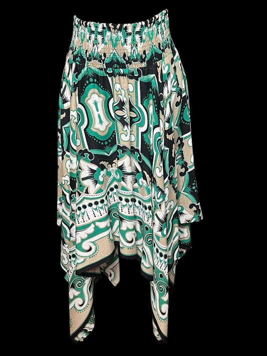 07.12 Skirts NWT Kaktus Grn/Blk/Tan (m) Fits (M/L)